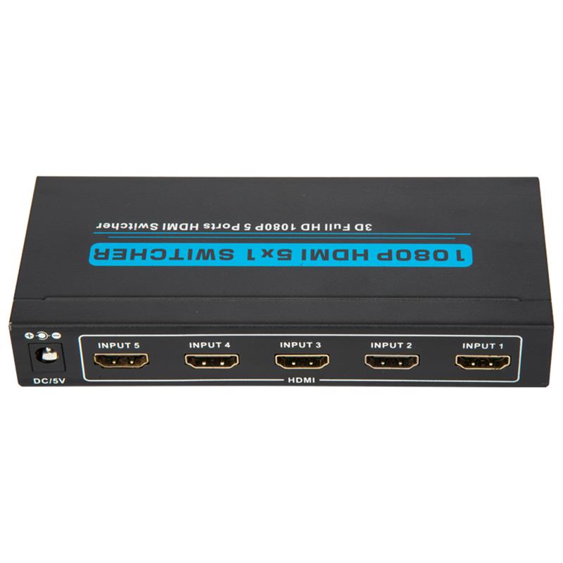 V1.3 HDMI 5x1 Switcher Support 3D Full HD 1080P