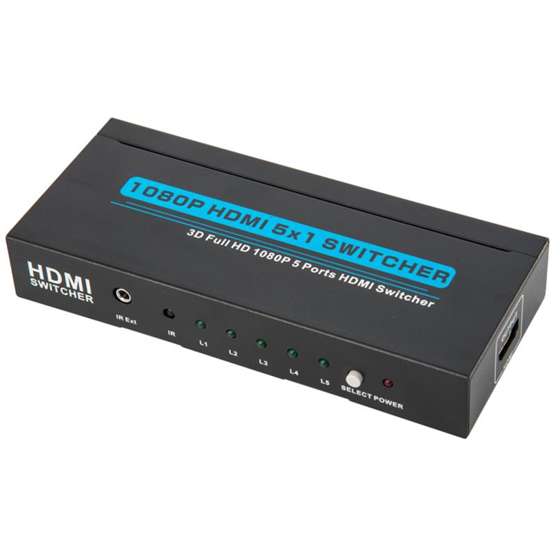 V1.3 HDMI 5x1 Switcher Support 3D Full HD 1080P