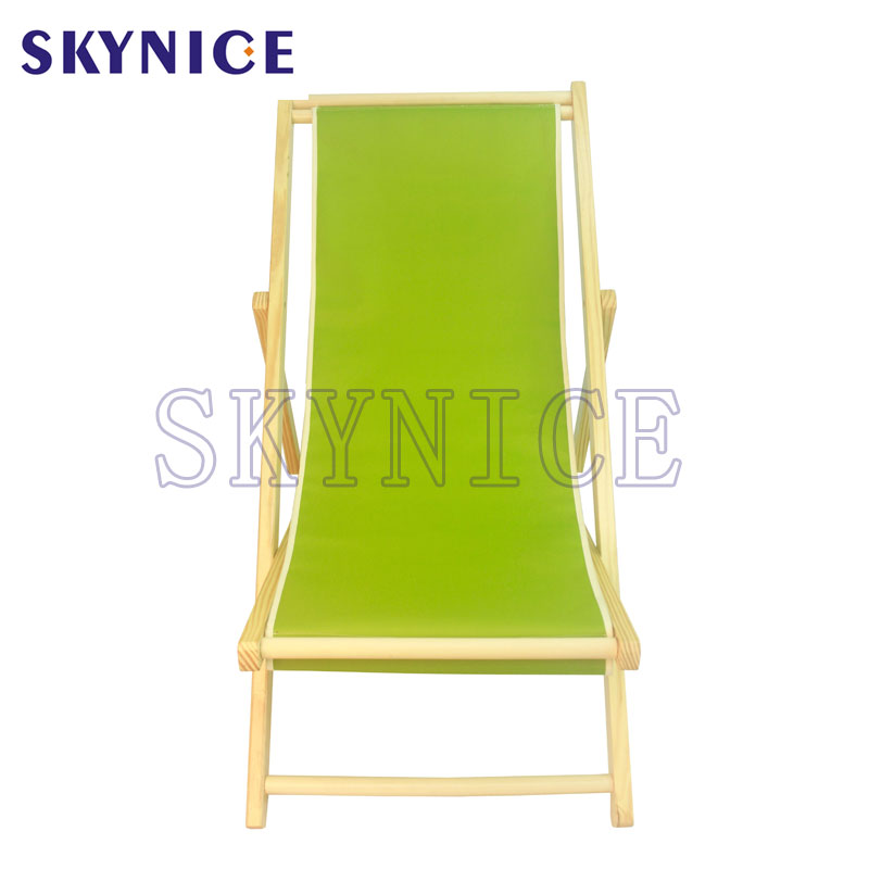 Chaise de plage en bois réglable