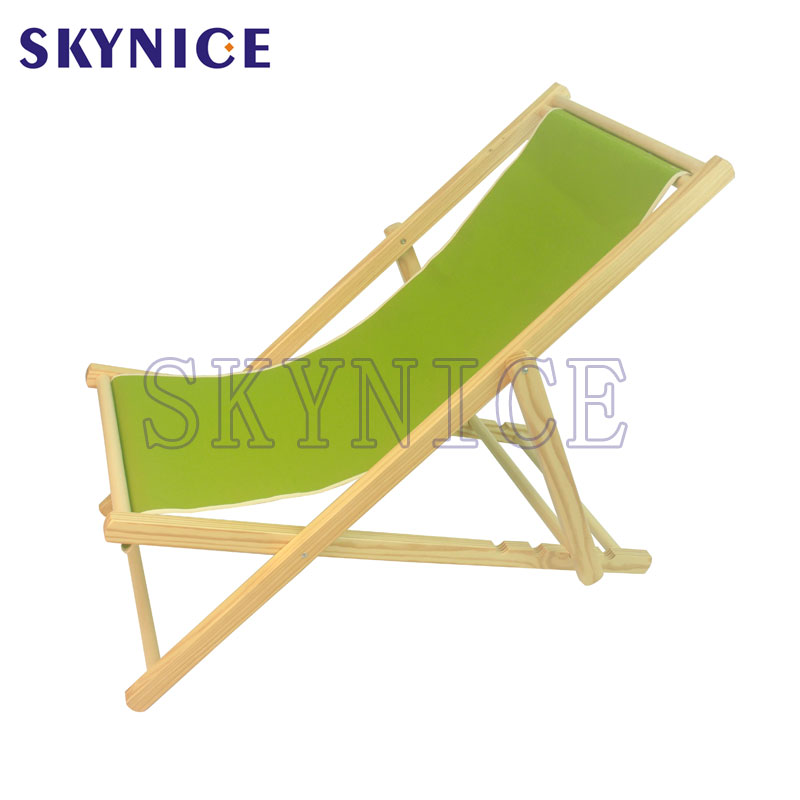 Chaise de plage en bois réglable