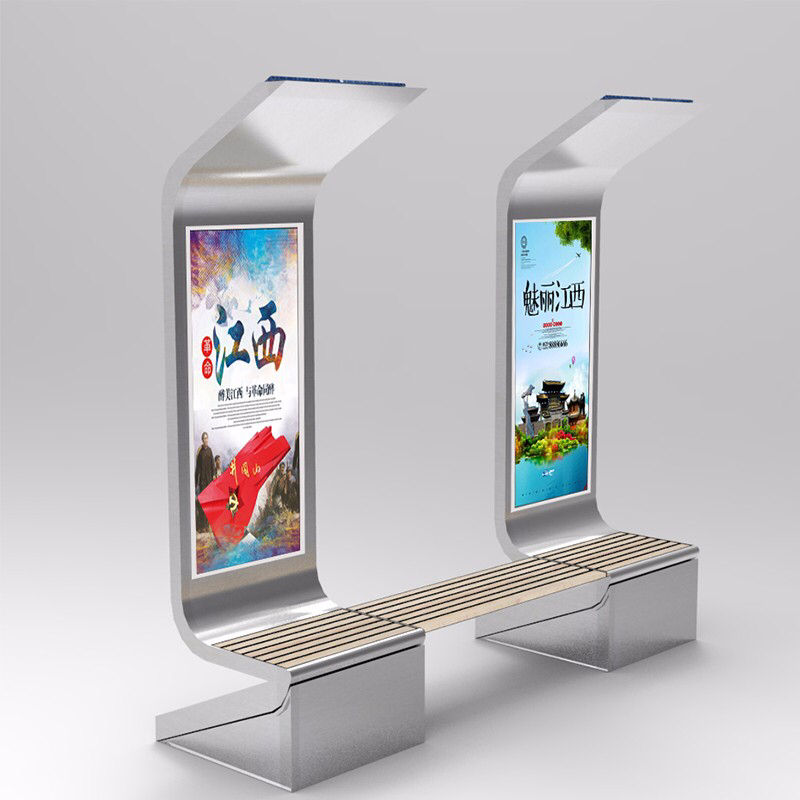 Téléphone solaire de caisson lumineux d'affichage de matériel de publicité d'énergie solaire chargeant les meubles extérieurs futés