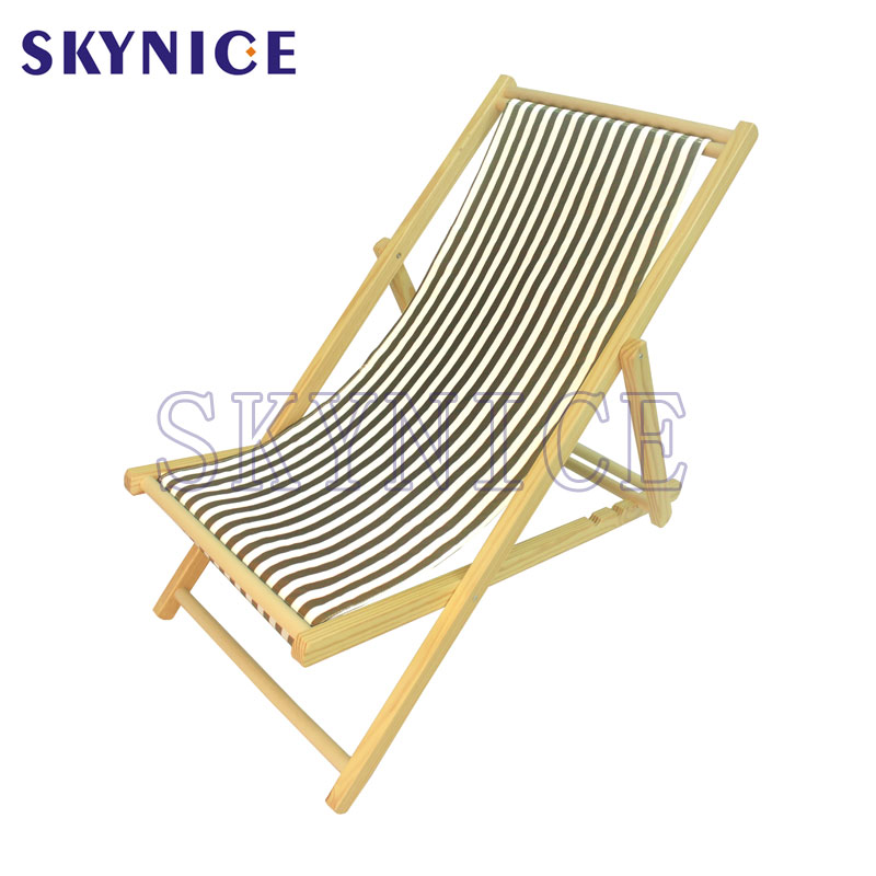 Chaise longue de bureau en bois avec balcon