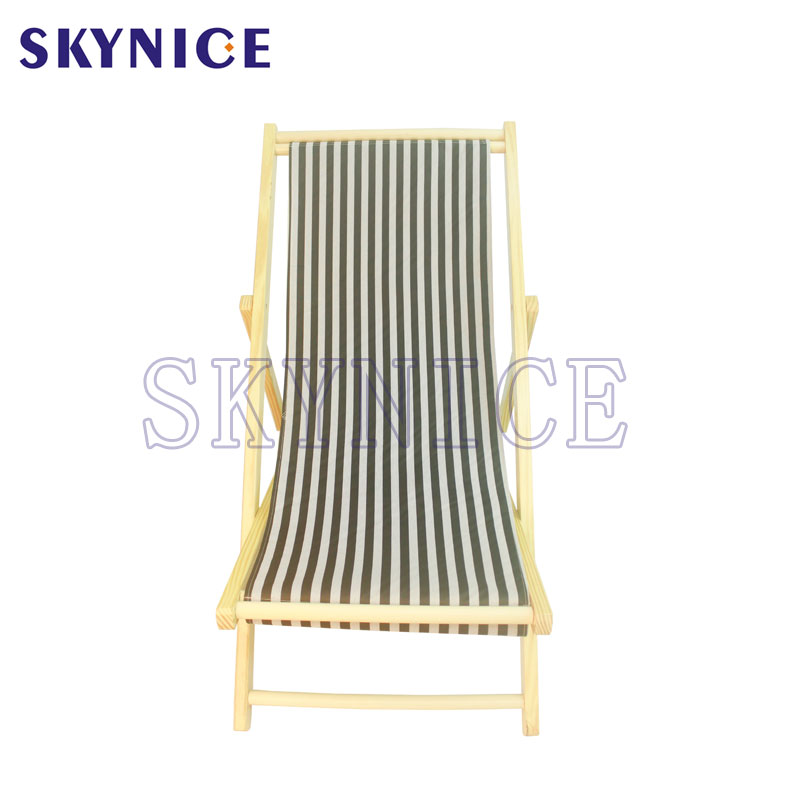 Chaise longue de bureau en bois avec balcon