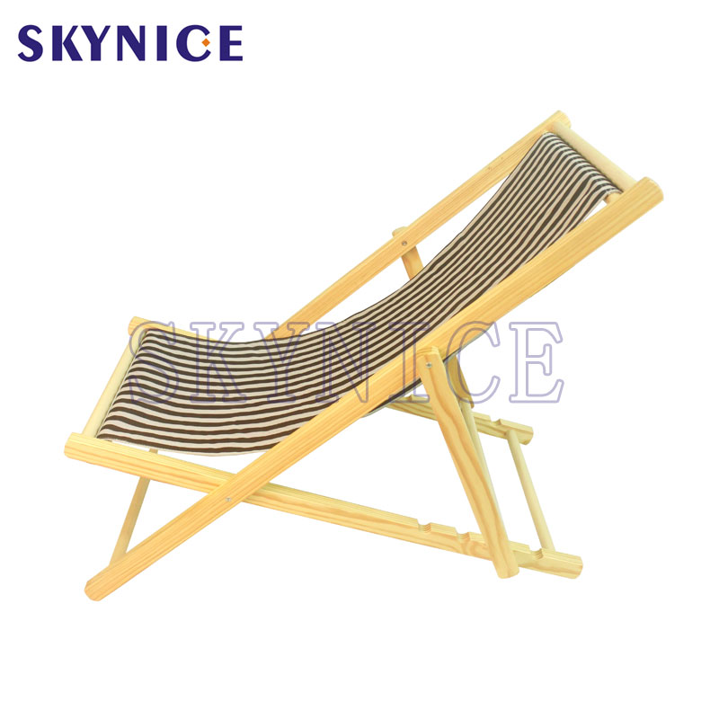 Chaise longue de bureau en bois avec balcon