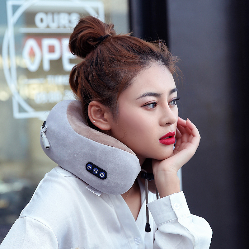 Oreiller de massage en forme de U Oreiller de massage en mousse à mémoire de cou