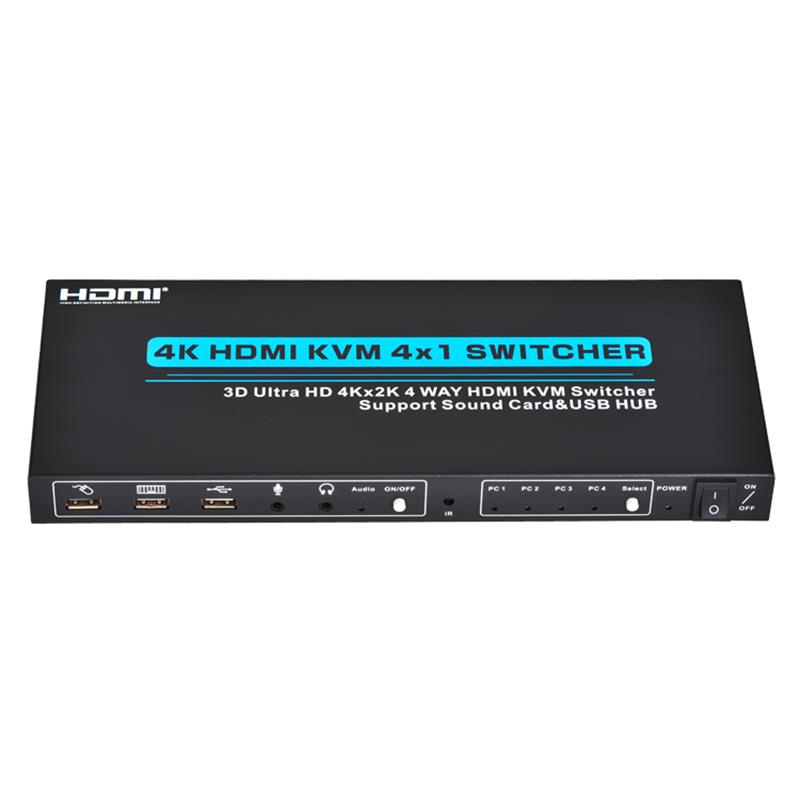 V1.4 commutateurs HDMI - KVM - 4x1 supportant une UHF 3D 4kx2k / 30hz