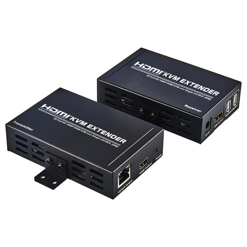 Extendeur KVM HDMI 60m sur un seul support cat5e / 6 Full HD 1080P