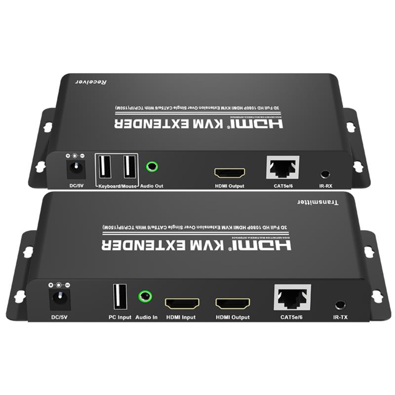 Extendeur HDMI KVM 150m sur CAT5e / 6 simple avec prise en charge TCP / IP Full HD 1080P