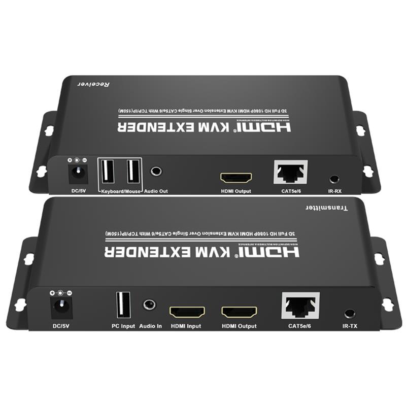 Extendeur HDMI KVM 150m sur CAT5e / 6 simple avec prise en charge TCP / IP Full HD 1080P