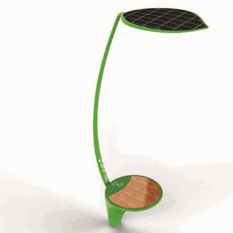 Banc extérieur de haute qualité à énergie solaire en acier galvanisé