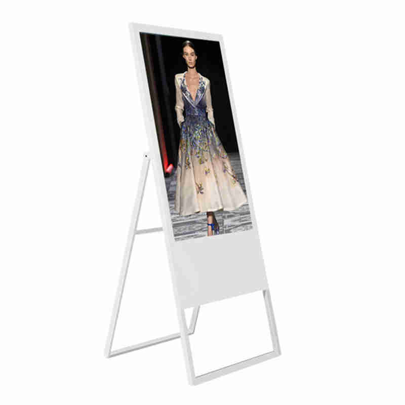 Affiche numérique pliable et flexible de 43 pouces au sol avec lecteur Android pour magasin de détail