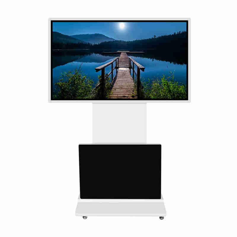 Support d'affichage dynamique au sol de 43 pouces pour écran LCD publicitaire rotatif à 360 degrés pour supermarché, magasin de détail, station-service, bus, centre commercial