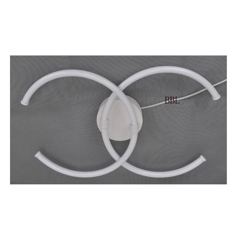 Plafonnier LED avec tube acrylique double C plus grand