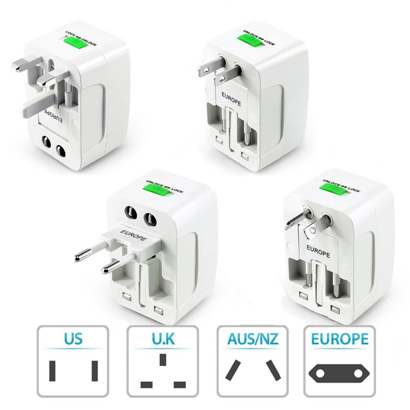 Adaptateur d'alimentation de voyage dans le monde entier, adaptateur de voyage universel Adaptateur de prise d'alimentation CA pour les États-Unis, l'UE, le Royaume-Uni, le téléphone portable pour ordinateur portable couvre 150+ pays