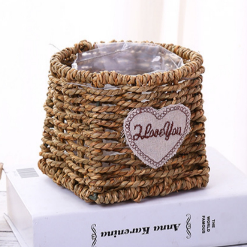 Panier de fleurs de jonc de mer