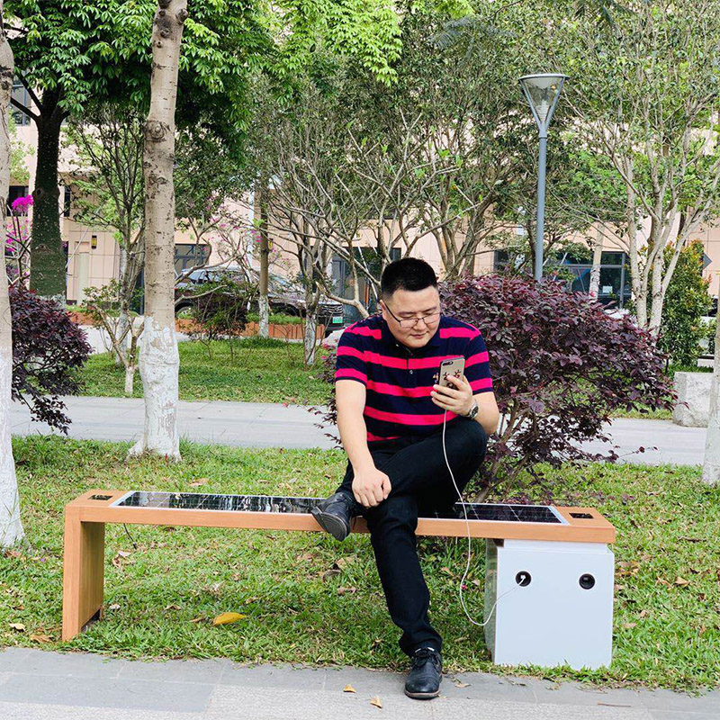 USB chargement intelligent wifi professionnel fabricant de bancs de rue en plein air