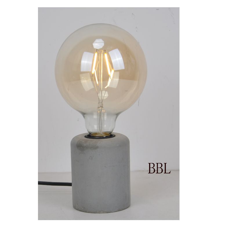 Lampe de table avec base en béton à petite colonne