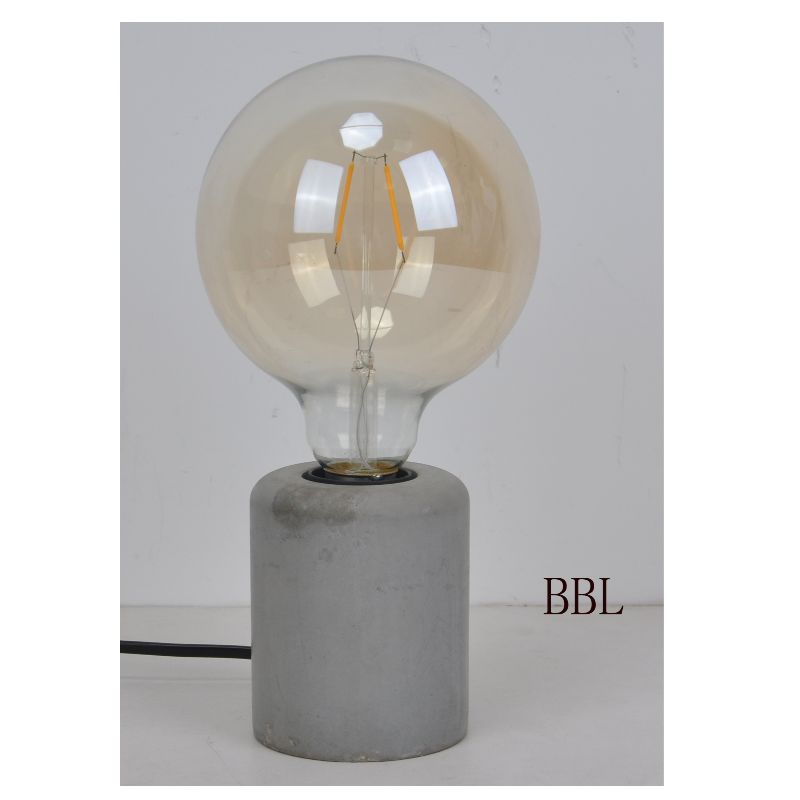 Lampe de table avec base en béton à petite colonne