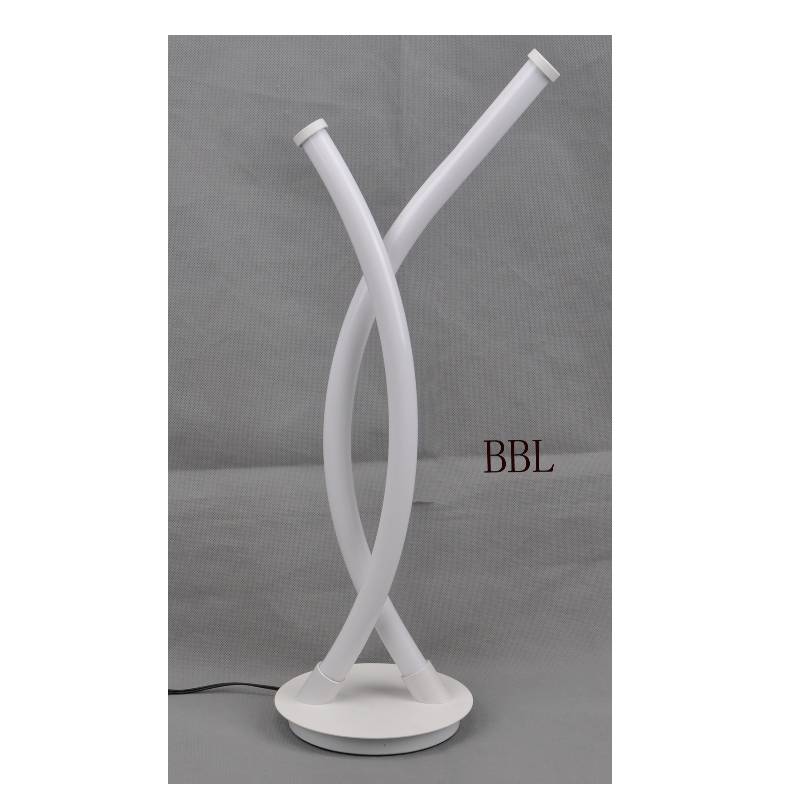 Lampe de table LED avec tube acrylique X et sans ombre