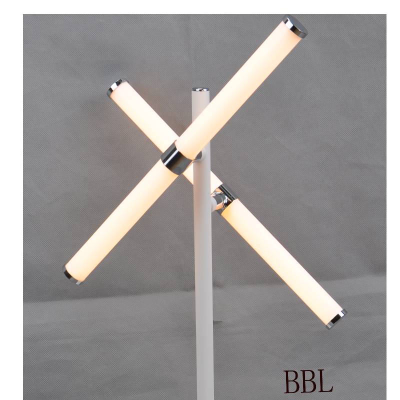 Lampe de table LED avec tube acrylique rotatif 2 pièces, sans ombre