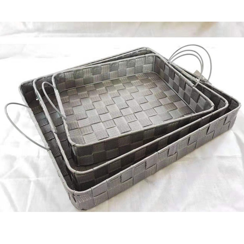 Plateau de rangement en tissu polypropylène fait main