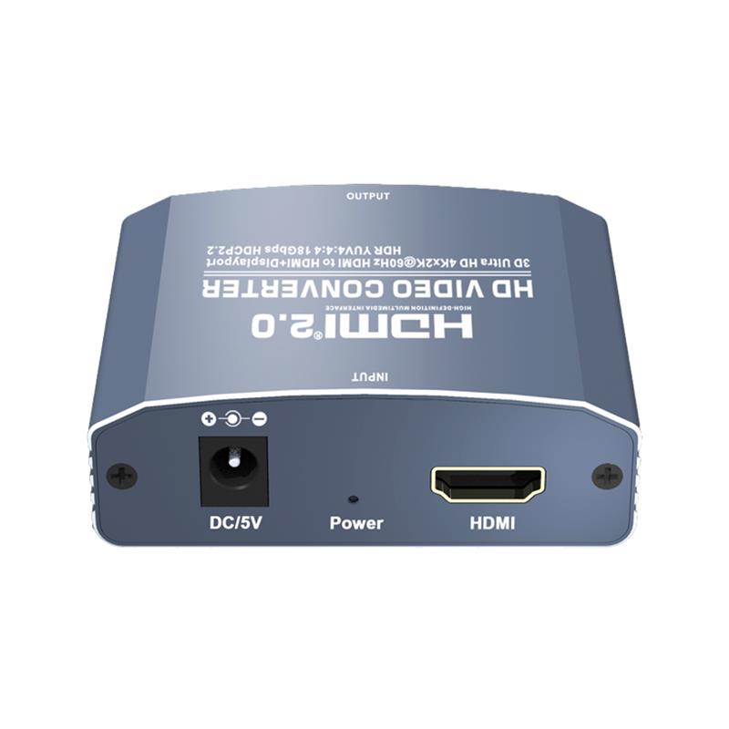 3D Ultra HD 4Kx2K @ 60Hz HDMI vers HDMI + DP Converter Support HDMI2.0 18Gbps HDR YUV4: 4: 4 HDCP2.2