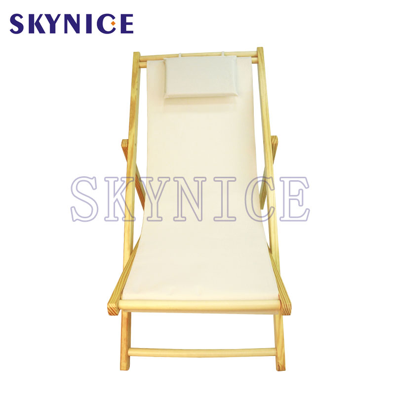 Chaise longue en bois de camping pique-nique de loisirs