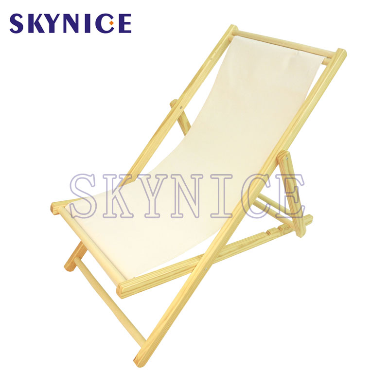 Chaise pliante en bois de pêche à la fronde avec LOGO