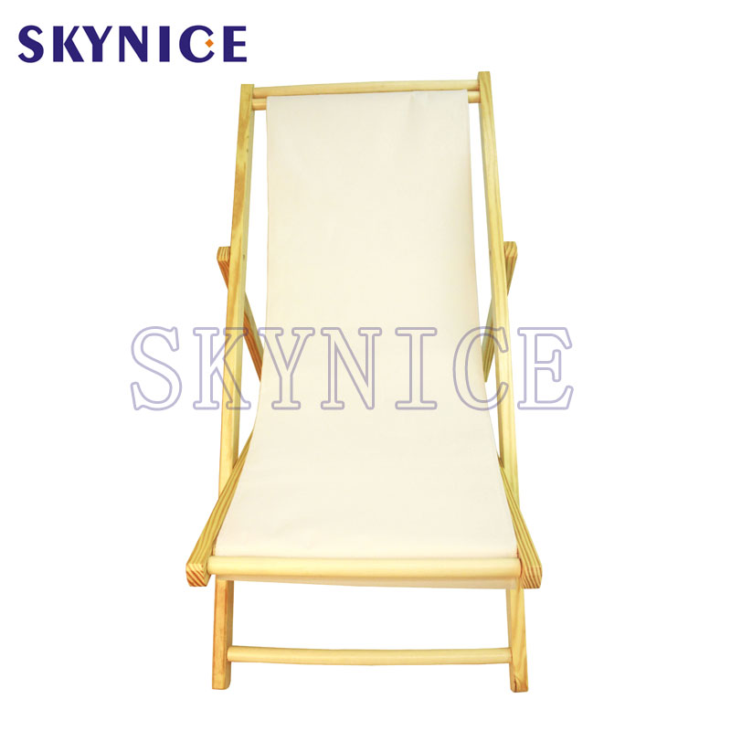 Chaise pliante en bois de pêche à la fronde avec LOGO