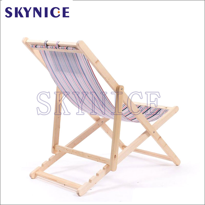 Chaise de plage en bois de bord de mer en plein air à vendre