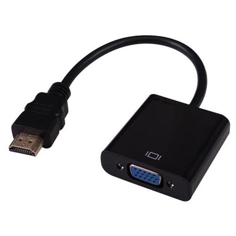 Câble HDMI vers VGA 15 cm 1080P Couleur Blanc \/ Noir
