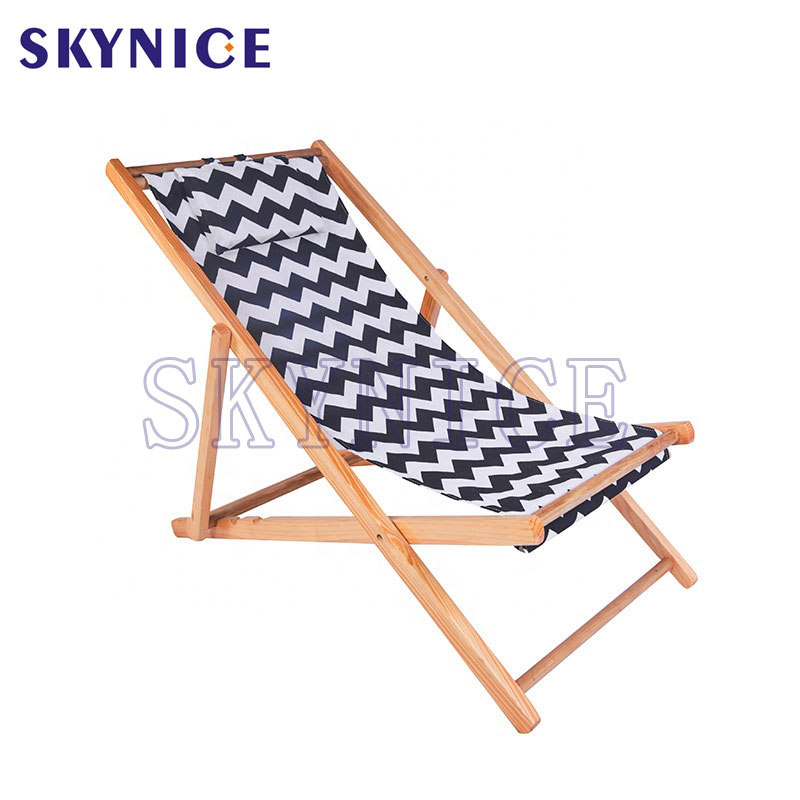 Chaise de plage en bois