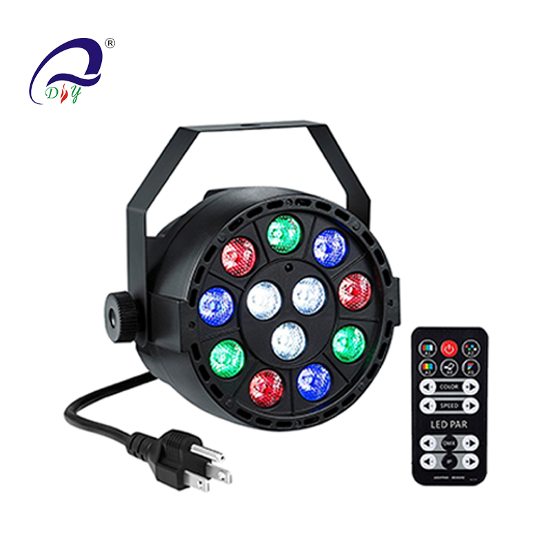 PL99 12PCS Mini LED Par Light avec corps en plastique pour disco