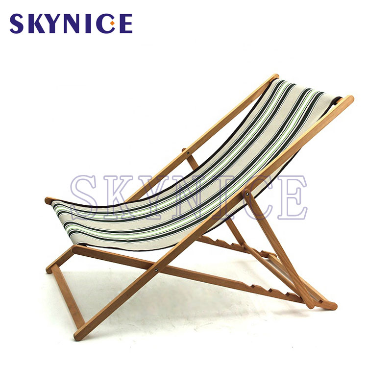 Chaise de plage en bois pliable