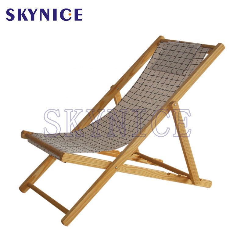 Chaise de plage en bois
