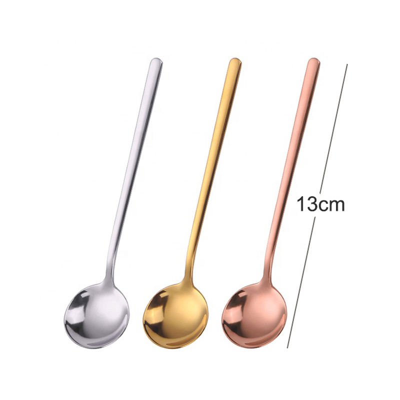vente chaude en acier inoxydable petite or crème glacée cuillère thé cuillère à café