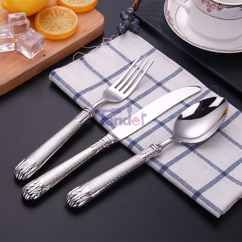 besteck set gold cutery flatware flatware 18/10 couteau et fourchette à couverts avec pvd doré