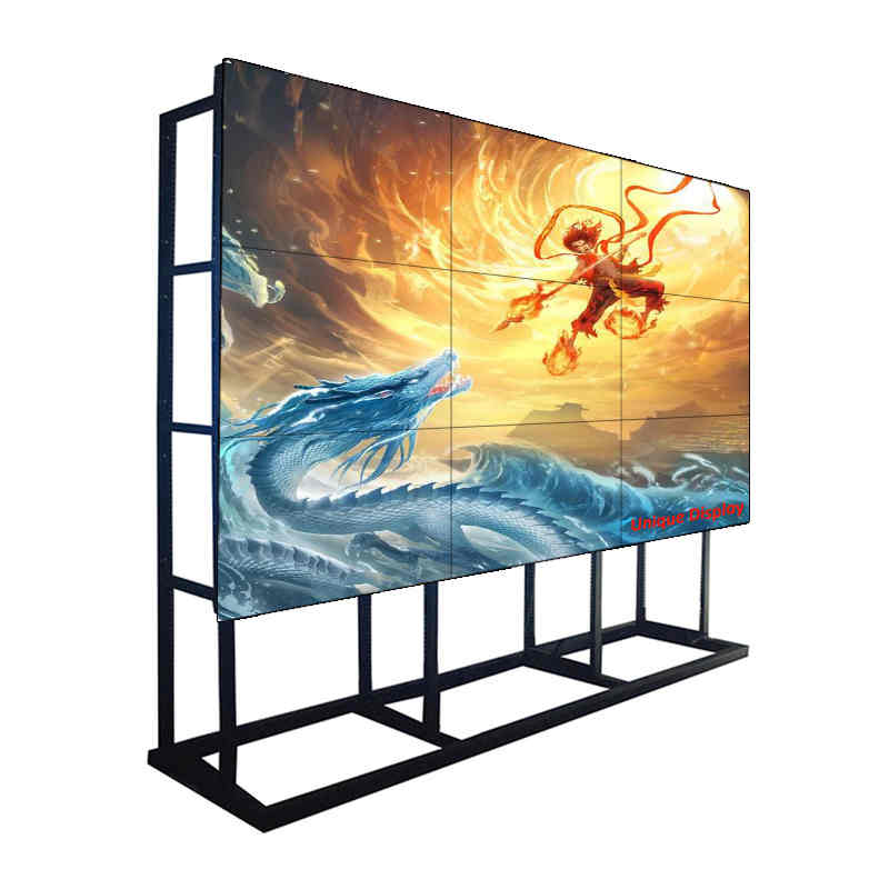 55 pouces 0,88 mm lunette 500 NIT LG LCD murs vidéo système d'affichage du moniteur pour le centre de commande, centre commercial, salle de contrôle de la chaîne de magasins