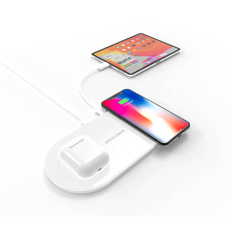 Double chargeur sans fil (pour iPhone ou téléphone Android)