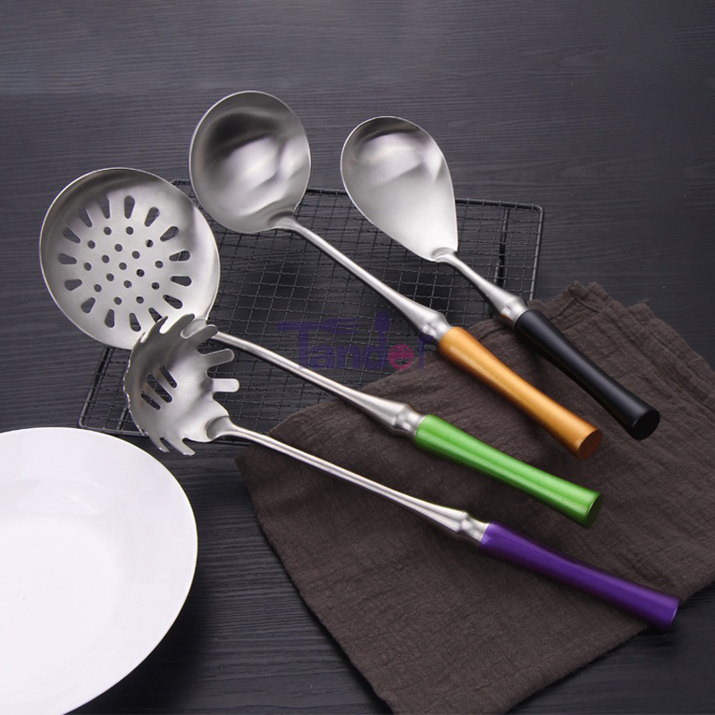 Ensembles d'outils de cuisine en acier inoxydable Ensemble d'accessoires de cuisine avec support