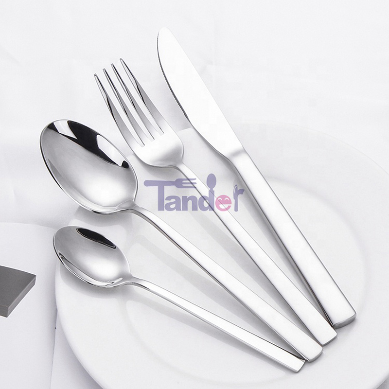 18 / 8 - 24 paquets en acier inoxydable, argenterie, ustensiles en bois, cadeaux