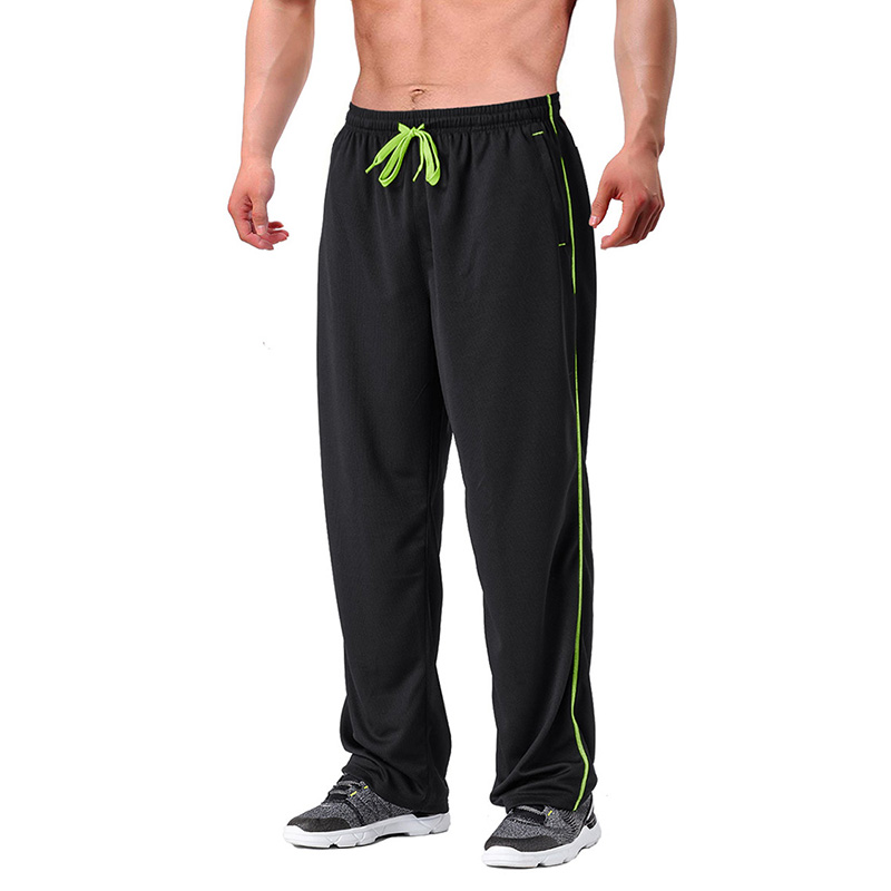 100% Polyester Hommes Casual Taille Élastique D'été Respirant Maille Pantalon Club Running Pantalon