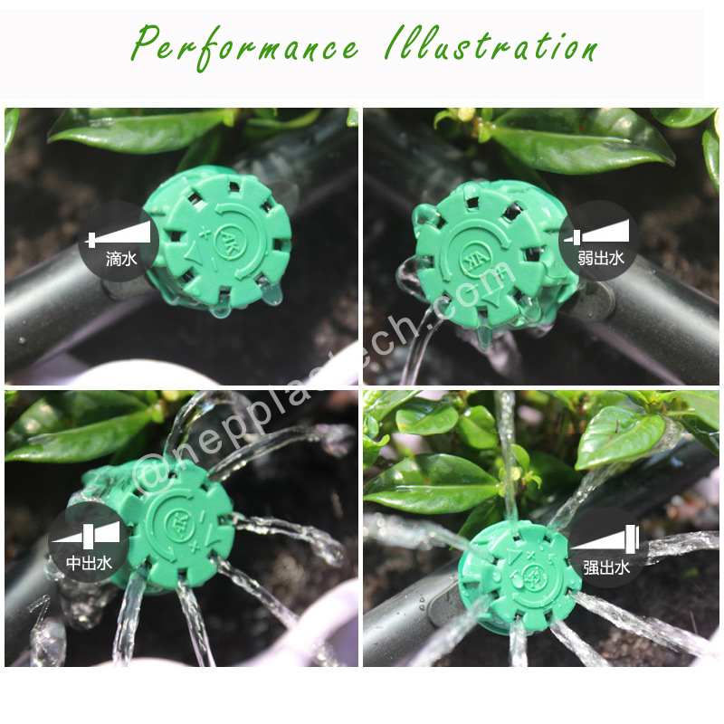 système d'émetteur d'irrigation goutte à goutte automatique goutteurs en ligne d'irrigation réglable