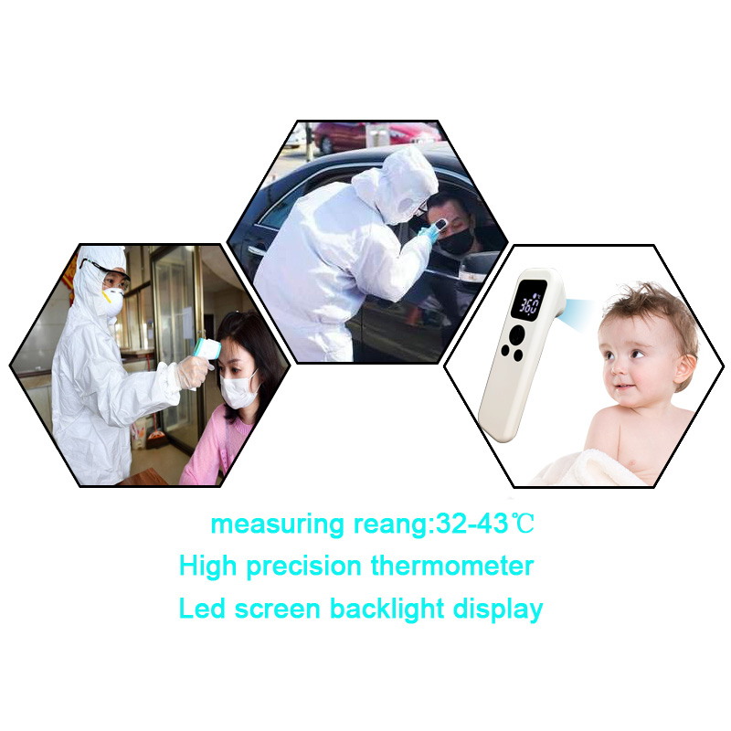 Thermomètre frontal infrarouge pour adulte, Thermomètre médical infrarouge médical sans contact pour la fièvre Thermomètre frontal avec CE approuvé pour bébé enfant