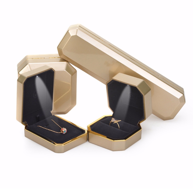 Boîte à bijoux en plastique FL-PA0006 avec lumières LED