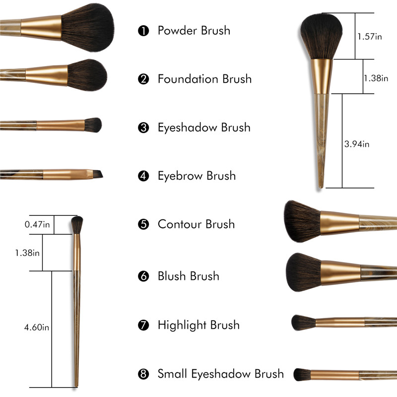 BEALUXUR Maquillage Brush Set, Premium Synthetic Face Powder Blush Eyeshadow Brushes Makeup Brush Kit With Cosmetic Bag