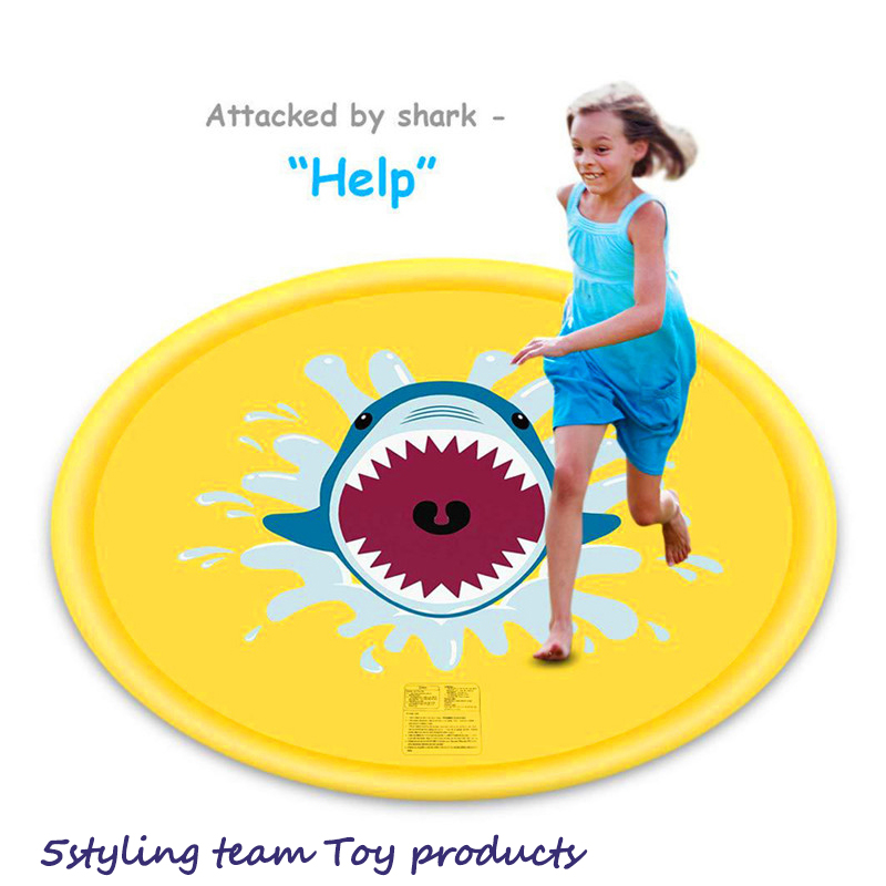 Water spray tapis Outdoor pelouse Game tapis jouet eau de dauphin Spray tapis Surf Rainbow Ski