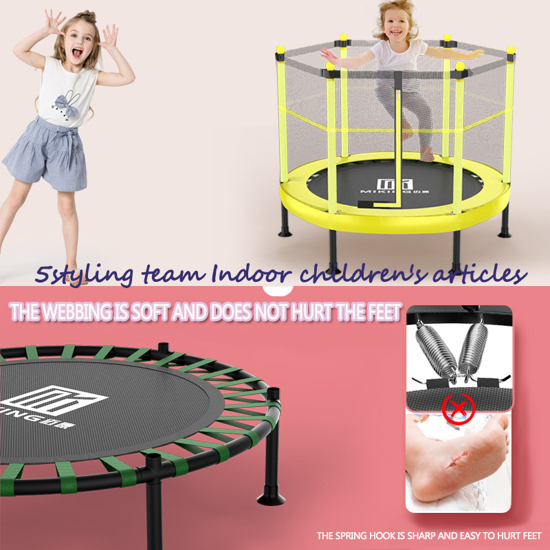 Trampoline de perte de poids Trampoline Trampoline pour enfants Famille Trampoline pour bébé avec filet de protection pour enfants Petite chambre pour bébé