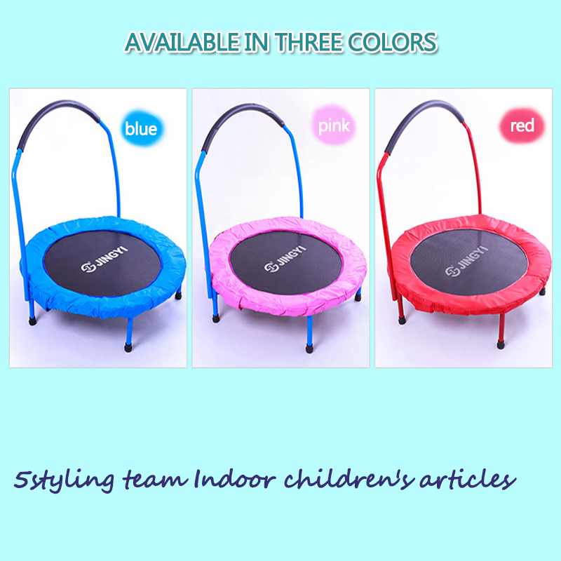 Trampoline trampoline domestique pour enfants trampoline intérieur pliable lit de frottement pour enfants lit rebondissant pour bébé avec main courante