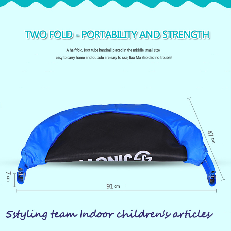 Trampoline trampoline domestique pour enfants trampoline intérieur pliable lit de frottement pour enfants lit rebondissant pour bébé avec main courante